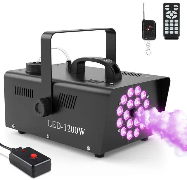 Main image of 1200W Fog Machine, Smoke Machine with 18LED Lights 6000CFM Fog with Wireless Remote Control