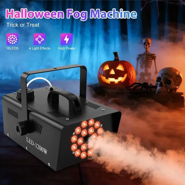 Alt view image 6 of 7 - 1200W Fog Machine, Smoke Machine with 18LED Lights 6000CFM Fog with Wireless Remote Control