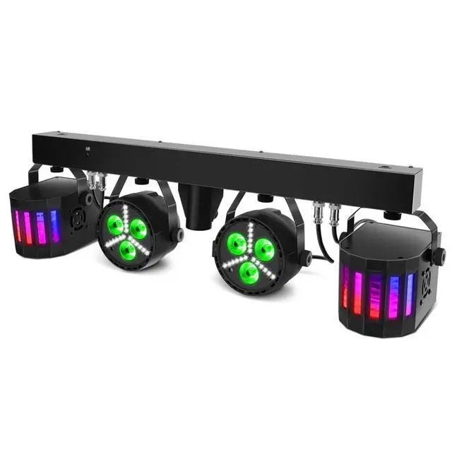 Alt view image 7 of 7 - DJ Lighting Packages with Carry Bag, DJ Lights with Stand (7.5Ft) Sound Activated, DMX & Remote Control, Mobile Gig Light LED Party Bar Lighting System for Band, Booth, Stage, Wedding, Events
