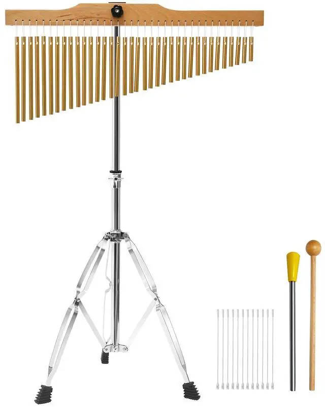 Main image of 36-Bar Chimes Percussion 36 Notes Musical Instruments Single-Row Wind Chimes with 2.5-4FT Adjustable Stand Musical Percussion for Orchestras Choirs Classrooms Church Bands