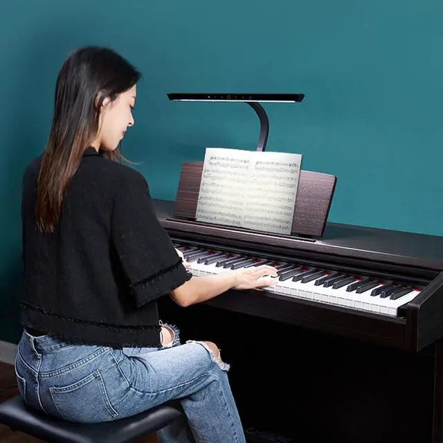 Alt view image 2 of 7 - Piano Light for Digital Piano and Grand Piano, Professional Led Clip lamp with Ambient Light, Favorite Mode,Piano Lamps for Sheet Music, Eye-Care 5 Levels Color Temperatures 5 Levels Dimming
