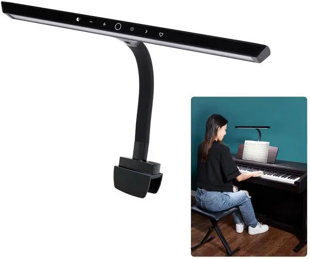 Main image of Piano Light for Digital Piano and Grand Piano, Professional Led Clip lamp with Ambient Light, Favorite Mode,Piano Lamps for Sheet Music, Eye-Care 5 Levels Color Temperatures 5 Levels Dimming