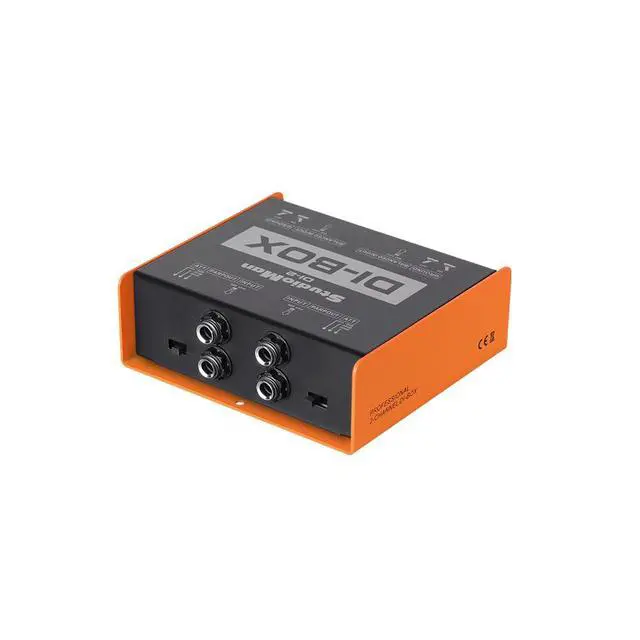 Alt view image 3 of 4 - DI-2 Dual Channel Passive DI Box, 2-Channel Balanced XLR/TRS, Ground Switch per Channel, 50K Input Impedance, Orange/Black for Live/Studio