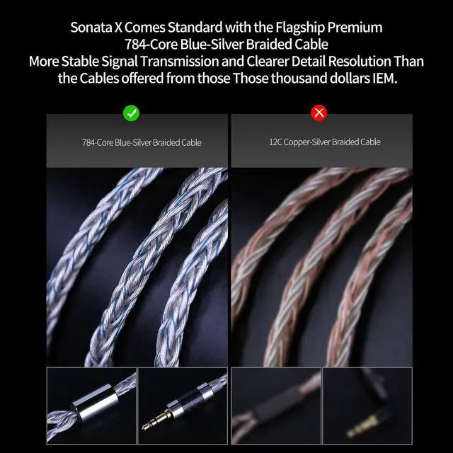 Alt view image 7 of 7 - Sonata X 14BA in Ear Monitor, HiFi IEM with 4 Tuning Switches | Up to 16 Timbres, Studio Recording & Mixing Earphone, Portable IEM for Professional Music Engineers Audiophiles