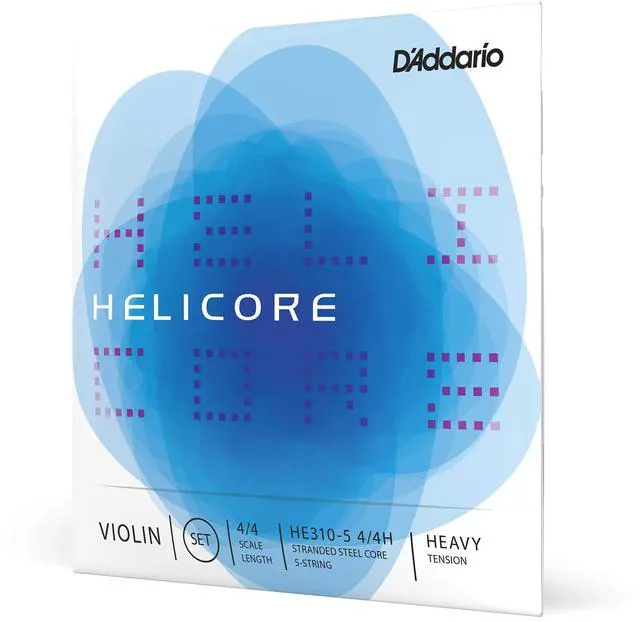 Main image of Helicore Violin 5-String Set, 4/4 Scale, Heavy Tension