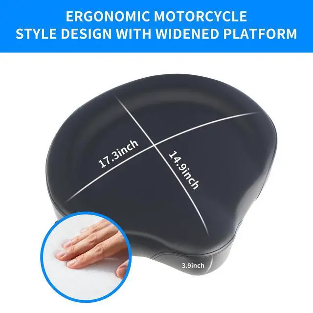 Alt view image 7 of 7 - Hydraulic Drum Throne, Saddle Drum Stool Height Adjustable | Professional Motorcycle-Style Padded Drum Chair for Adult Drummers, Percussionists, and Studio Use