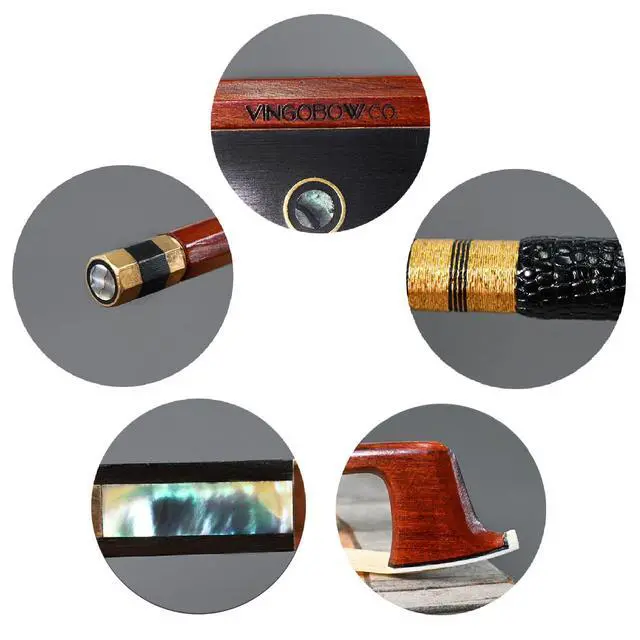 Alt view image 3 of 7 - Pernambuco Violin Bow 4/4 Size 810V Concert Level Straight Stick Great Balanced Ebony Frog 4 4 Full Sweet Sound Natural Horse Hair Fast Response