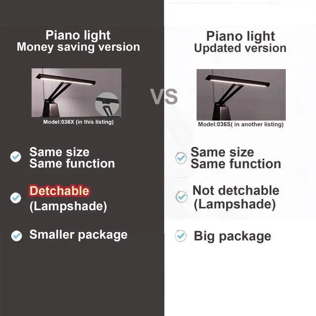 Alt view image 2 of 6 - Professional LED Piano Light for Upright Piano-Piano Lamps with Ambient Light,Favorite Mode,Eye-Care, 5 Levels Color Temperatures,5 Levels Dimming, Steady Base, Black(Money Saving Version)