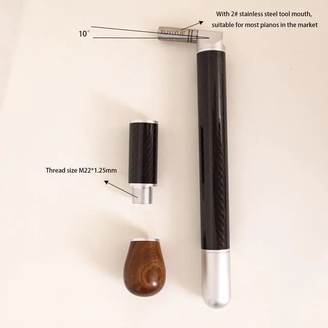 Alt view image 7 of 7 - Piano Tuning Tool Set Tuning Wrench Piano Hammer Carbon Fiber Material Lightweight Professional Piano Repair Tools Made Of Carbon Fiber