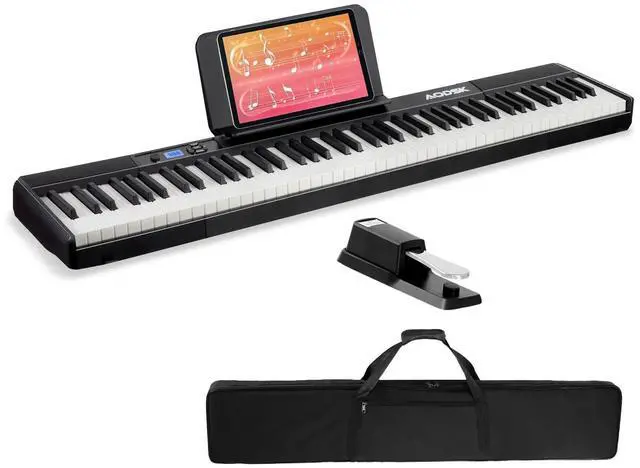 Main image of 88 Key keyboard piano, Portable Digital Piano for Beginners,128 Tone,128 Rhythm, 20 Demo Song, with Sustain Pedal, Carrying Case, Complimentary Online Piano Lessons