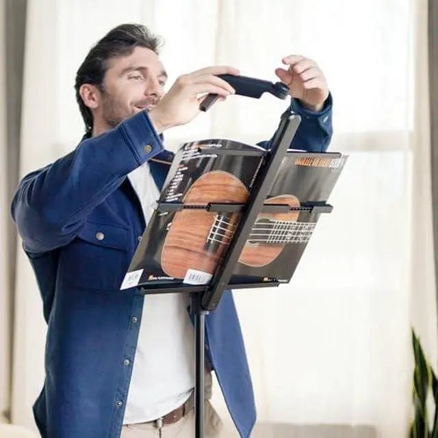 Alt view image 4 of 7 - 66" Portable Music Stand Kit for Music Sheet, Travel Music Stand Full Set Includes Carry Bag, Light, Phone Mount