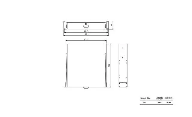 Alt view image 3 of 6 - 3U Rack Drawer Server Cabinet Case 19 Inch Rack Mount DJ Locking Rack Network Rack Deep Drawer with Key, with Rear Pass-Through Holes for Routing Cables(3U)