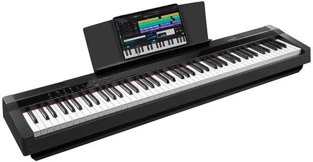 Main image of Digital Piano 88 Key Full Size Weighted Keyboard, Hammer-Action Portable Electric Piano For Beginner Adults, Bundle With Sustain Pedal, Piano Stickers, Music Rest, Black, SDP-P7