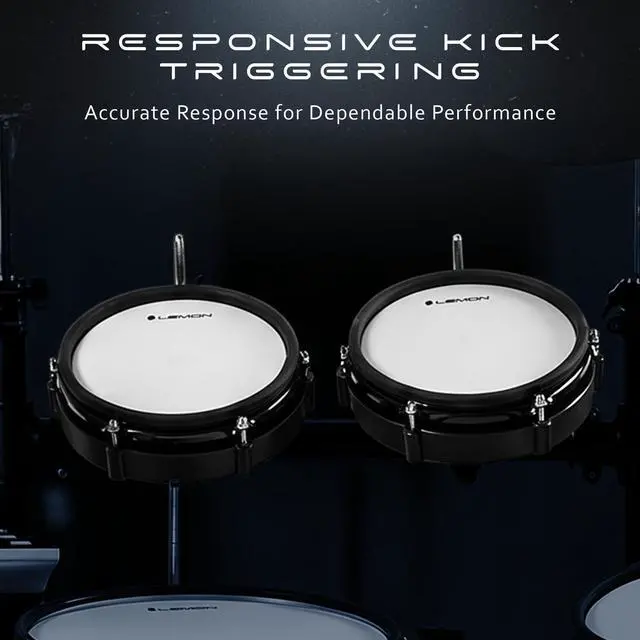 Alt view image 4 of 7 - T550 Electronic Drum Pad - 8 Inch Tom Dual Zone Mesh Head, Compatible with Roland, Alesis Nitro Max, Yamaha DTX, Simmons, Donner, Electric Drum Kit Set Expansion Pad for Electronic Kits