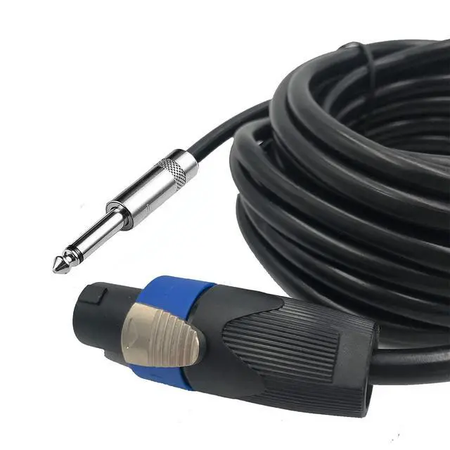 Alt view image 7 of 7 - 2 Pack 100ft Speakon to 1/4 Inch Male Speaker Cable, 100 feet 6.35mm Stereo Audio Connection Cord, 12 Gauge AWG Wires