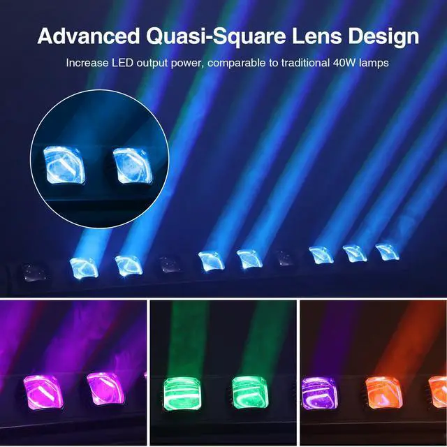 Alt view image 6 of 7 - 10x15W RGBW Moving Beam LED Light Bar,4 in 1 DJ Light Bar-1 Pack | 10*15W RGBW LEDs, Auto/Sound/DMX512/Master-Slave/RDM Strobe Light, L1015 Spider Stage Light For Parties, Theater, Disco,Event
