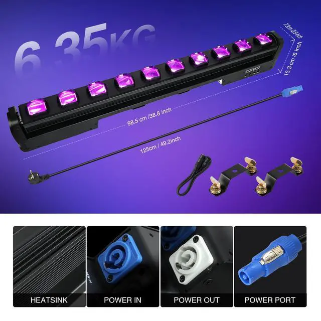 Alt view image 7 of 7 - 10x15W RGBW Moving Beam LED Light Bar,4 in 1 DJ Light Bar-1 Pack | 10*15W RGBW LEDs, Auto/Sound/DMX512/Master-Slave/RDM Strobe Light, L1015 Spider Stage Light For Parties, Theater, Disco,Event