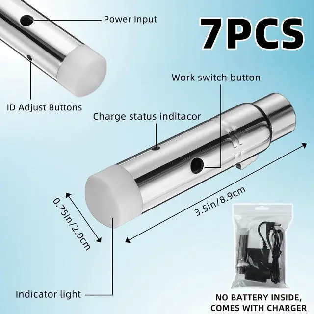 Alt view image 3 of 6 - 8 Pcs Wireless DMX 512 Transmitter and Receivers - DJ 2.4g Wireless DMX Light Controller for LED Stage Dj Lights Disco Party Bar Lighting