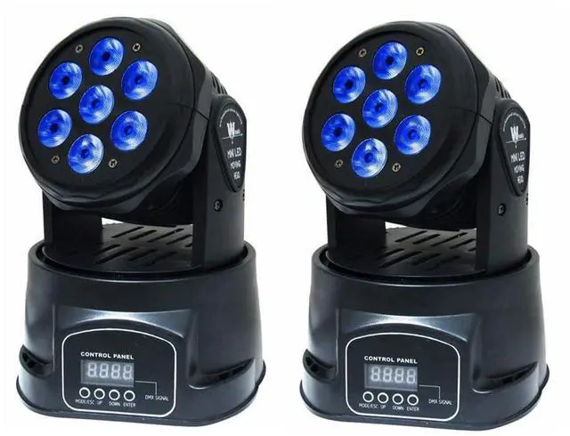 Main image of Moving Head Light 7 x 10W LED 4 in 1 RGBW Stage Lighting DJ Lights | DMX& Sound Activated, 9/14 CH, 540° Pan & 180° Tilt, Wash Light for Party, Weddings, Clubs, Concerts, Bars and Events