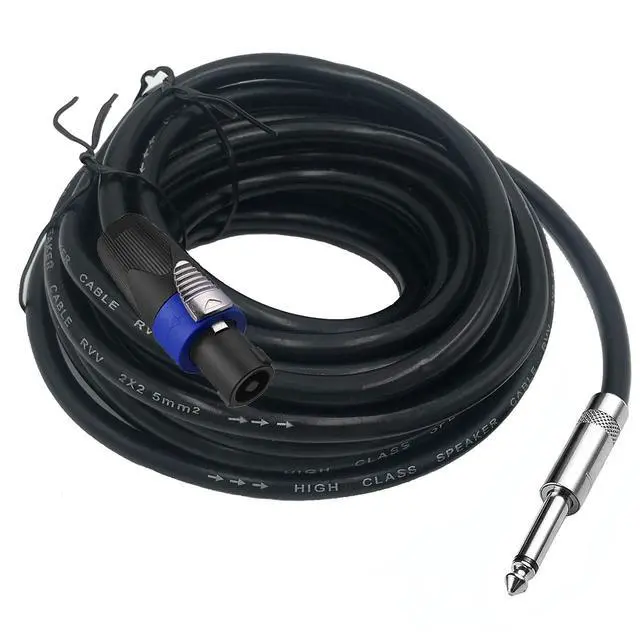 Alt view image 6 of 7 - 2 Pack 100ft Speakon to 1/4 Inch Male Speaker Cable, 100 feet 6.35mm Stereo Audio Connection Cord, 12 Gauge AWG Wires
