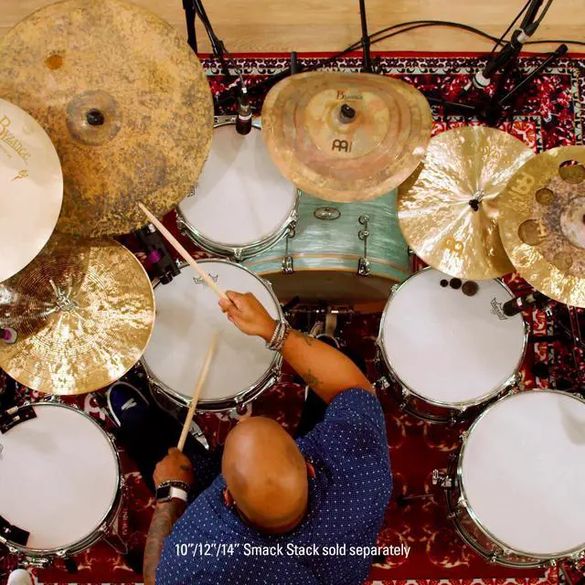 Alt view image 7 of 7 - Byzance Vintage 2-Piece Smack Stack Cymbal Add-on Pack 8", 16" MADE IN TURKEY B20 Bronze