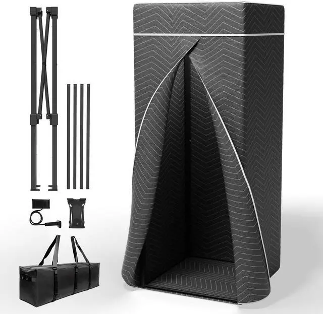 Main image of Portable Vocal Booth,Recording Booth Sound Booth for Recording Echo-Free Vocals Complete Home Recording Studio Foldable with Travel Bag for Podcasts & Music,Voiceovers
