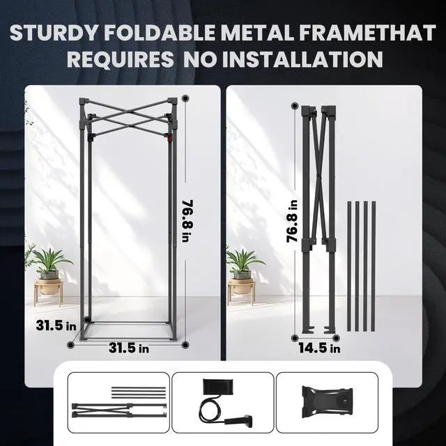 Alt view image 6 of 7 - Portable Vocal Booth,Recording Booth Sound Booth for Recording Echo-Free Vocals Complete Home Recording Studio Foldable with Travel Bag for Podcasts & Music,Voiceovers