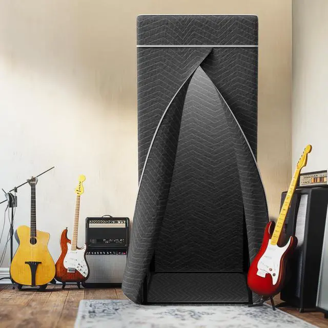 Alt view image 7 of 7 - Portable Vocal Booth,Recording Booth Sound Booth for Recording Echo-Free Vocals Complete Home Recording Studio Foldable with Travel Bag for Podcasts & Music,Voiceovers