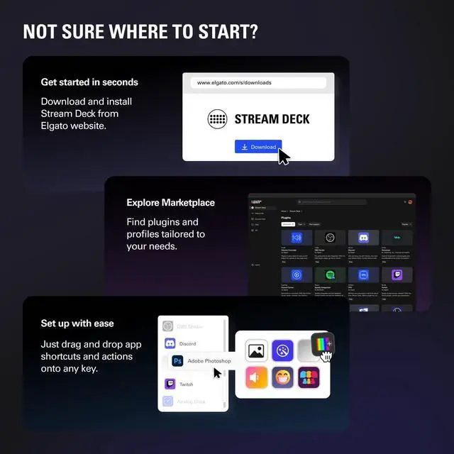 Alt view image 7 of 7 - Stream Deck +, Audio Mixer and Studio Controller | LCD keys, dials and touch strip, Multi actions and smart profiles, Unlocks Wave Link mixing, Works with Mac and PC