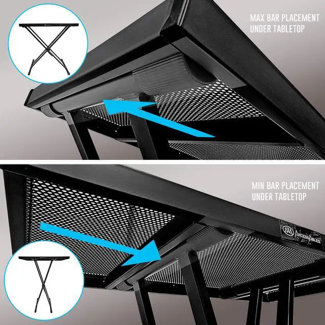 Alt view image 7 of 7 - AxcessAbles Light Weight Portable DJ Table Stand with Gig Bag | X Style Keyboard Stand, Tabletop DJ Desk with Travel case | DJ Table Stand Laptop, Controller | Midi Keyboard Stand & Synth Stand