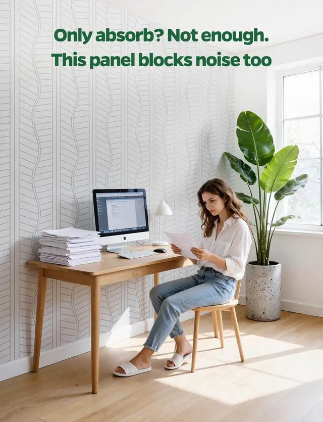 Alt view image 2 of 7 - 6 Pack MLV Sound Proof Wall Panels Sound Proofing Noise Blocker for Room, White Acoustic Soundproofing Panel for Walls Ceiling Noise Blocking Cancelling & Absorbing for Bedroom Home Office