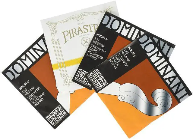 Main image of JSI Special 4/4 Violin String Set: Gold Label Ball-End E & Dominant A, D, and G Strings - Medium Gauge