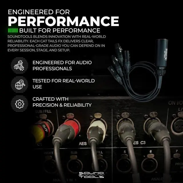 Alt view image 7 of 7 - SoundTools CAT Tails MFX Aluminum Housing for Stage & Live Sound | 4 Channel 2 Female + 2 Male XLR to EtherCON Breakout Tails Send/Return for Analog Audio Over CAT5e/6/7 Neutrik Connectors