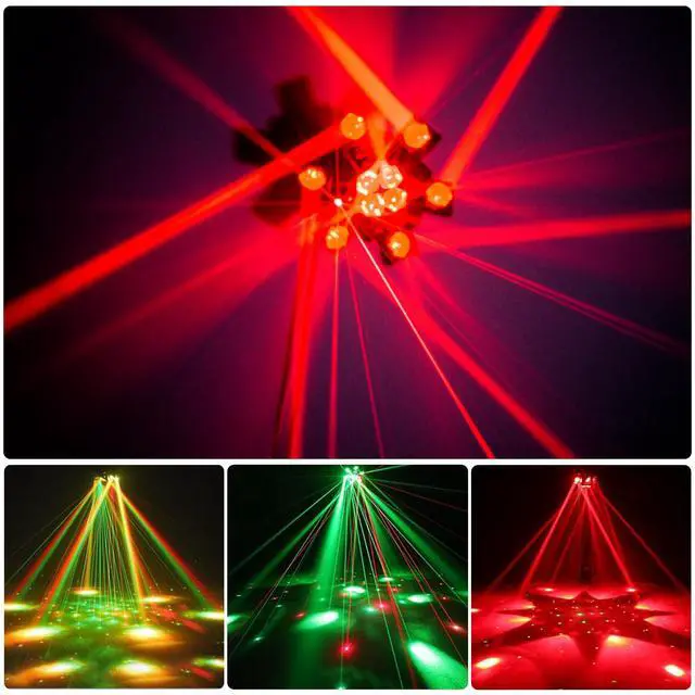Alt view image 4 of 6 - Moving Head DJ Lights 6-Arm Lamp with Remote Control 150w RGBW 4in1 LED DJ Stage Lights Moving Head Disco Light DMX512 & Sound Activated Rotating Light Starlight for Wedding Live House KTV Bar & Club