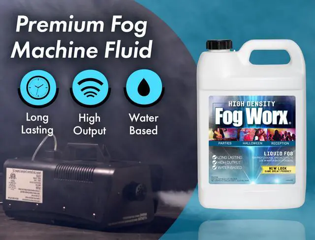 Alt view image 2 of 7 - FogWorx Extreme High Density Fog Juice Gallon - Long Lasting, High Output, Odorless Water Based Fog Machine Fluid - for 400 Watt to 1500 Watt Machines (Pack of 2)
