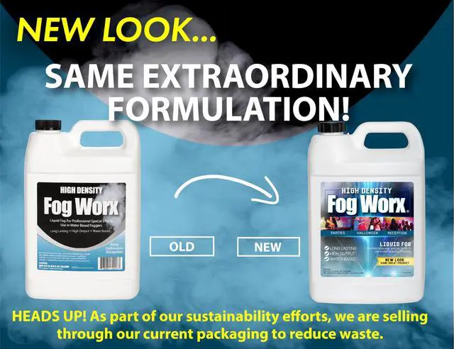 Alt view image 4 of 7 - FogWorx Extreme High Density Fog Juice Gallon - Long Lasting, High Output, Odorless Water Based Fog Machine Fluid - for 400 Watt to 1500 Watt Machines (Pack of 2)