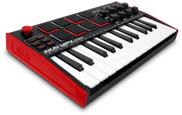 Main image of MPK Mini MK3 25 Key USB MIDI Keyboard Controller With 8 Backlit Drum Pads, 8 Knobs, Music Production Software and Native Instruments Sound Package (NKS Integration)