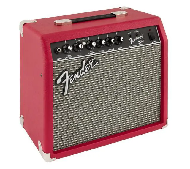 Alt view image 2 of 4 - Frontman 20G Electric Guitar Amp with Special Design Speaker, Red | Beginner practice amp, built-in overdrive channel, 6-inch speaker, bedroom-ready, under $100