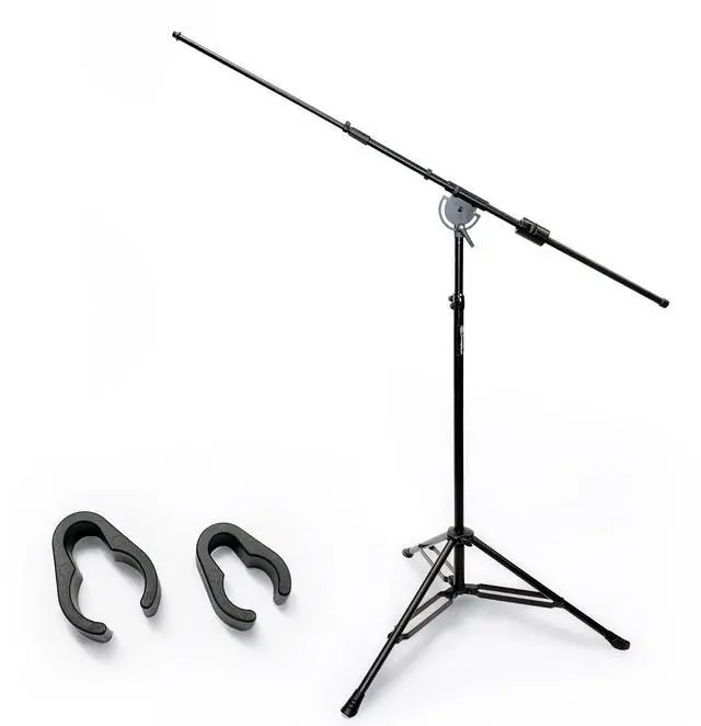 Main image of AxcessAbles AXCMB-T Heavy Duty Microphone Boom Stand with Weighted Tripod Base | 80.5-inch Height Overhead Mic Stand | 65.5-Inch Boom Arm Stand | Shotgun Video Mic Stand | All Metal Construction