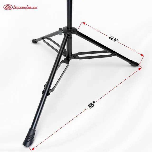 Alt view image 6 of 7 - AxcessAbles AXCMB-T Heavy Duty Microphone Boom Stand with Weighted Tripod Base | 80.5-inch Height Overhead Mic Stand | 65.5-Inch Boom Arm Stand | Shotgun Video Mic Stand | All Metal Construction