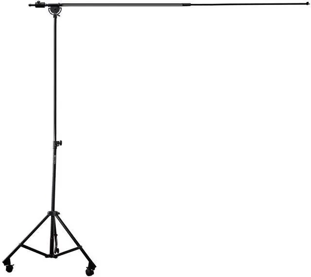 Alt view image 3 of 7 - AxcessAbles Heavy Duty Microphone Boom Stand with Weighted Tripod Base | 80-inch Height Overhead Mic Stand | 96 Inch Boom Arm Stand | Shotgun Video Mic Stand | All Metal, No Plastic Parts