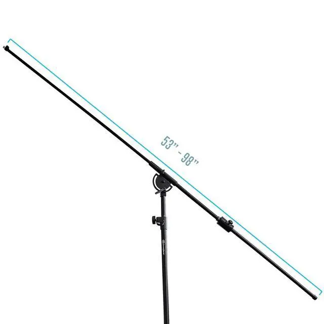 Alt view image 5 of 7 - AxcessAbles Heavy Duty Microphone Boom Stand with Weighted Tripod Base | 80-inch Height Overhead Mic Stand | 96 Inch Boom Arm Stand | Shotgun Video Mic Stand | All Metal, No Plastic Parts