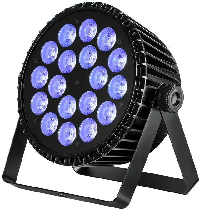 Main image of 18x18W RGBWAUV LED Stage Par Lights for Stage Party Weddings, 1S | High Power,CRI>95,Aluminum Alloy Shell,RGB+Lime+Amber+UV,Cooling Fan,Auto/Sound/DMX512/Master-slave Mode,Long Lifespan