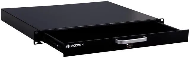 Main image of 1U Rack Mount Drawer for 19 Inch AV/Network/DJ Equipment Racks or Cabinets with Lock and Key