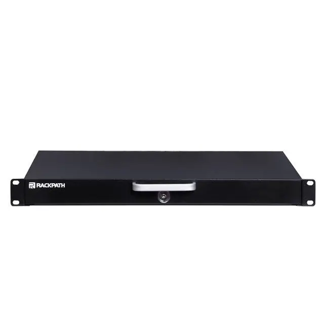 Alt view image 5 of 6 - 1U Rack Mount Drawer for 19 Inch AV/Network/DJ Equipment Racks or Cabinets with Lock and Key