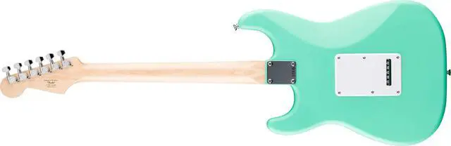 Alt view image 2 of 6 - Squier Debut Stratocaster Beginner Electric Guitar, Sea Foam Green | Starter electric guitar for kids and adults, free lessons, iconic Strat shape, satin urethane finish