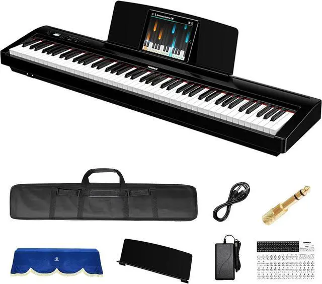 Main image of P50 88 Key Weighted Keyboard Full Size Weighted Keyboard Piano 88 Keys with 2 * 25W Stereo Speakers,Digital Keyboard with Bluetooth,MIDI,Pedal,Audio/Video Recording,for Beginners and Advances