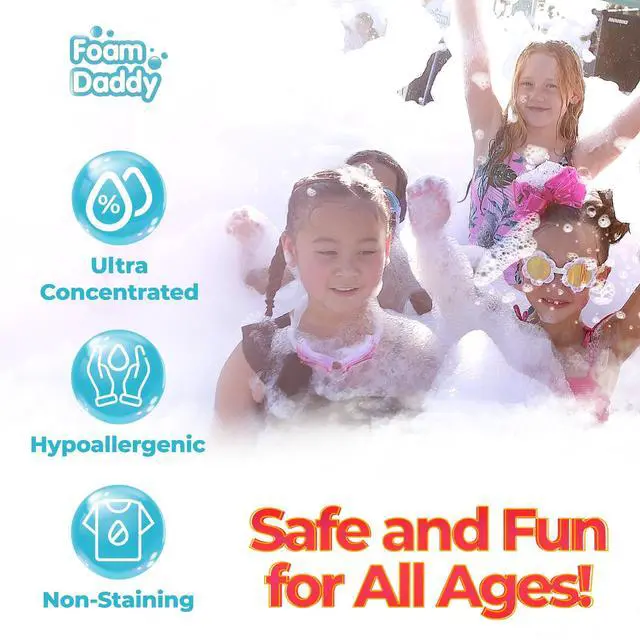 Alt view image 2 of 6 - FoamDaddy Professional Strength Ready Foam Solution Makes 300-400 Gallons of Foam Party Fun High Stacking, Hypoallergenic Designed for Any Foam Machine 5 Gallons