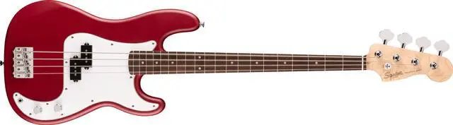 Main image of Squier Debut Series Beginner Precision Bass Guitar, Matte Dakota Red | Starter electric bass for adults, free lessons included, matte finish, under $300, classic P-Bass tone