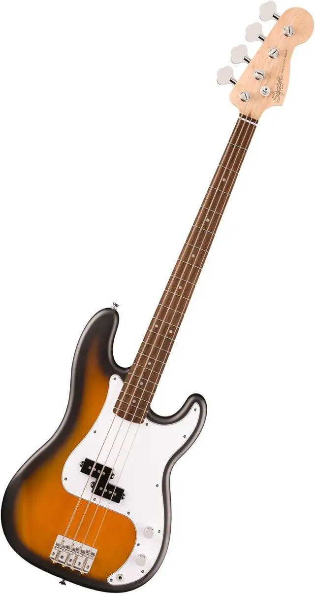 Alt view image 4 of 7 - Squier Debut Series Beginner Precision Bass Guitar, 2-Color Sunburst | Starter bass guitar, free lessons included, matte sunburst finish, electric bass for beginners